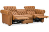 Newcastle Caramel 94 Inch "Quick Ship" Wall Hugger Power Leather Reclining Sofa