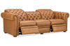 Newcastle Caramel 94 Inch "Quick Ship" Wall Hugger Power Leather Reclining Sofa
