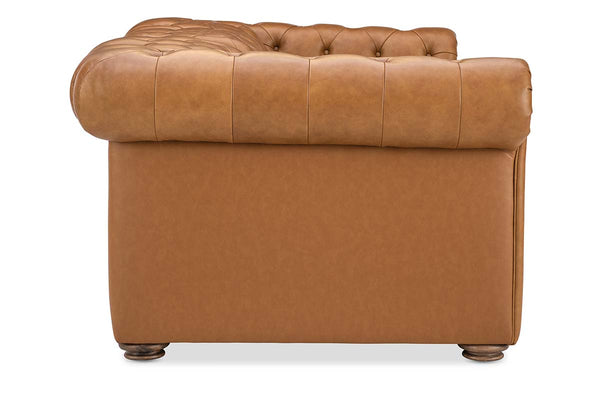 Newcastle Caramel 94 Inch "Quick Ship" Wall Hugger Power Leather Reclining Sofa