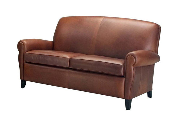 Newport 74 Inch Leather Retro Two Seat Apartment Sofa