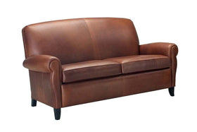 Newport 74 Inch Leather Retro Two Seat Apartment Sofa