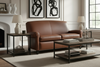 Image of Newport 74 Inch Leather Full Size Apartment Sleeper Sofa