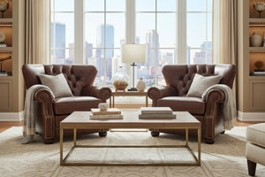 Nigel Chesterfield Leather Button Tufted Recliner