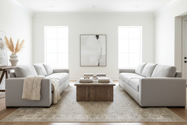 Noah 95 Inch Fabric Three Cushion Track Arm Sofa