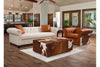 Image of Nolan Hair On Hide 53" Inch Rectangular Leather Ottoman