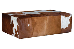 Nolan Hair On Hide 53" Inch Rectangular Leather Ottoman