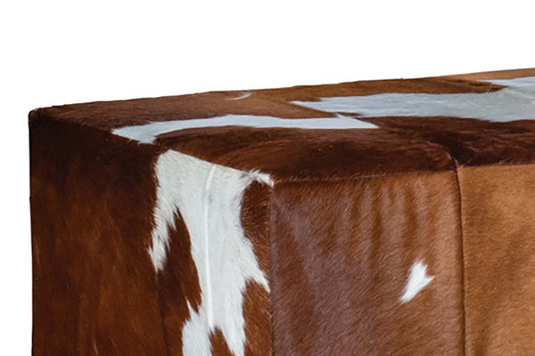 Nolan Hair On Hide 53" Inch Rectangular Leather Ottoman