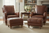 Image of Nottingham Leather English Arm Pillow Back Accent Arm Chair