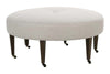 Image of Nova 44 Inch Round Large Fabric Upholstered Ottoman