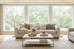 Wakefield 97 Inch "Quick Ship" Fabric Upholstered 2 Cushion Sofa