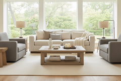 Wakefield 97 Inch "Quick Ship" Fabric Upholstered 2 Cushion Sofa