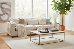 Wakefield 97 Inch "Quick Ship" Fabric Upholstered 2 Cushion Sofa