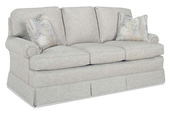 Olive 74 Inch 8-Way Hand Tied Traditional Fabric Rolled Arm Apartment Sofa With