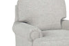 Image of Olive 8-Way Hand Tied Traditional Rolled Arm Fabric Swivel Chair With Shallow Seat