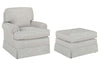Image of Olive 8-Way Hand Tied Traditional Rolled Arm Fabric Chair With Shallow Seat