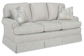 Olive 81 Inch 8-Way Hand Tied Fabric Rolled Arm Queen Traditional Sleeper Sofa With Shallow Seat