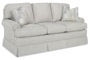 Olive 81 Inch 8-Way Hand Tied Fabric Rolled Arm Queen Traditional Sleeper Sofa With Shallow Seat