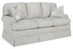 Olive 81 Inch 8-Way Hand Tied Fabric Rolled Arm Queen Traditional Sleeper Sofa With Shallow Seat