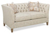 Image of Opal Traditional 62 Inch 8-Way Hand Tied Tufted Fabric Shelter Arm Loveseat