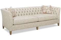 Opal Traditional 96 Inch 8-Way Hand Tied Oversized Tufted Fabric Shelter Arm Sofa