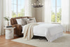 Orleans 83.5 Inch 3 Cushion Leather Queen Sleeper Sofa