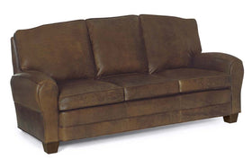 Orleans 83.5 Inch 3 Cushion Leather Queen Sleeper Sofa