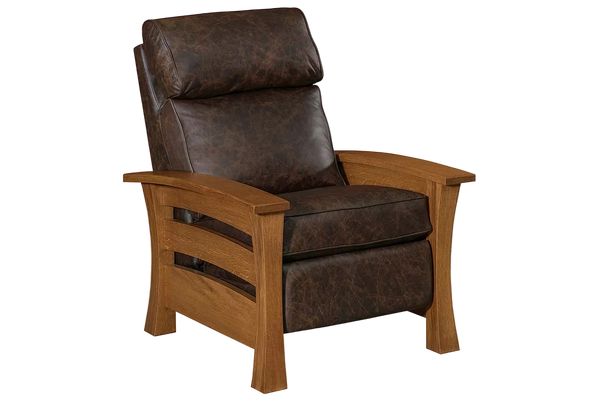 Orson Arts And Crafts Style Mission Leather Recliner