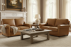Image of Oscar Transitional Two Cushion Leather Loveseat