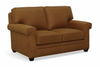 Image of Oscar Transitional Two Cushion Leather Loveseat