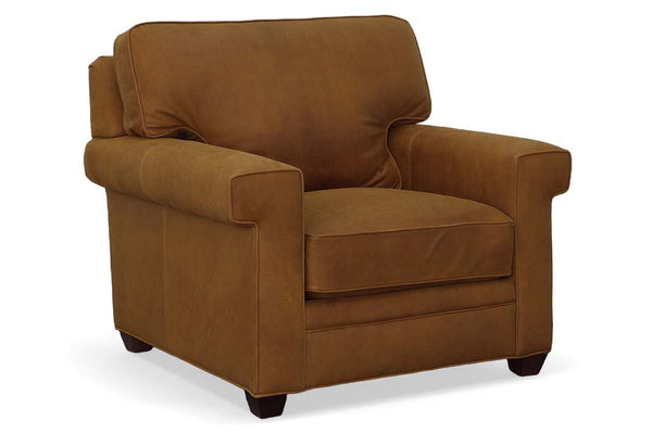 Oscar Transitional Leather Livingroom Chair