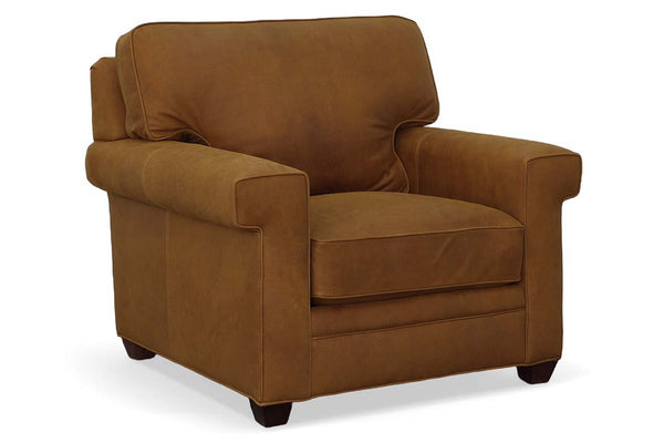 Oscar Transitional Leather Livingroom Chair