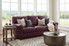 Image of Oscar 90 Inch Transitional Three Cushion Leather Sofa
