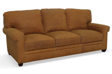 Oscar Transitional Two Cushion Leather Loveseat (Photo For Style Only)