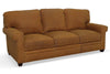 Image of Oscar 90 Inch Transitional Three Cushion Leather Sofa