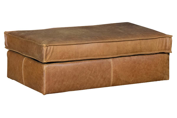 Otto Leather Footstool Ottoman And A Half