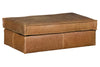 Image of Otto Leather Footstool Ottoman And A Half