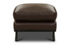 Image of Jude Mid-Century Modern Leather Pillow Top Foot Stool Ottoman