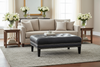 Image of Owen Tufted 36", 42" Or 46" Inch Rectangular Leather Ottoman (3 Sizes Available)