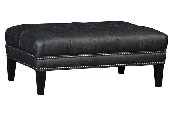 Owen Tufted 36, 42 Or 46 Inch Rectangular Leather Ottoman (3 Sizes