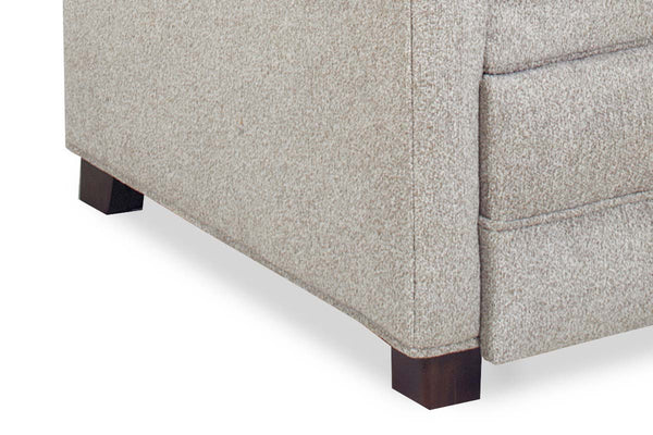 Paige Fabric "Hybrid" Pillow Back Track Arm Chair With Power Footrest