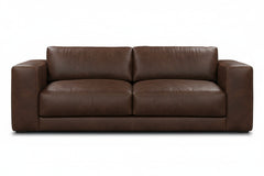 Palmer 94 Inch Modern Leather Two Cushion Track Arm Sofa
