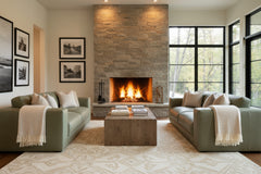 Palmer Modern Leather Track Arm Sofa Collection