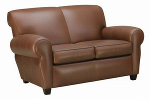 Parker Two Seat Leather Loveseat Twin Sleeper