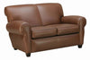 Image of Parker Manhattan Style 2 Cushion Leather Loveseat