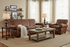 Image of Parker Leather Queen Sleeper Sofa And Reclining Chair 2 Piece Set