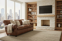Parker 83.5 Inch Vintage Leather Cigar Club Sofa Like The Manhattan