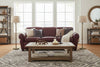 Parker 83.5 Inch Vintage Leather Cigar Club Sofa Like The Manhattan