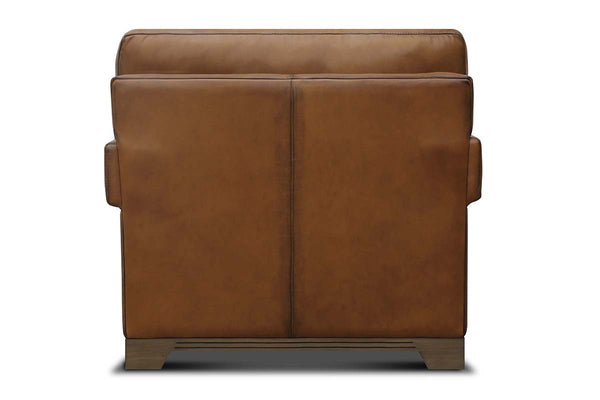 Patton Modern Track Arm Leather Club Chair