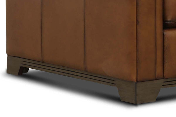 Patton Modern Track Arm Leather Club Chair