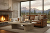 Image of Patton Modern Leather Track Arm Sofa Collection
